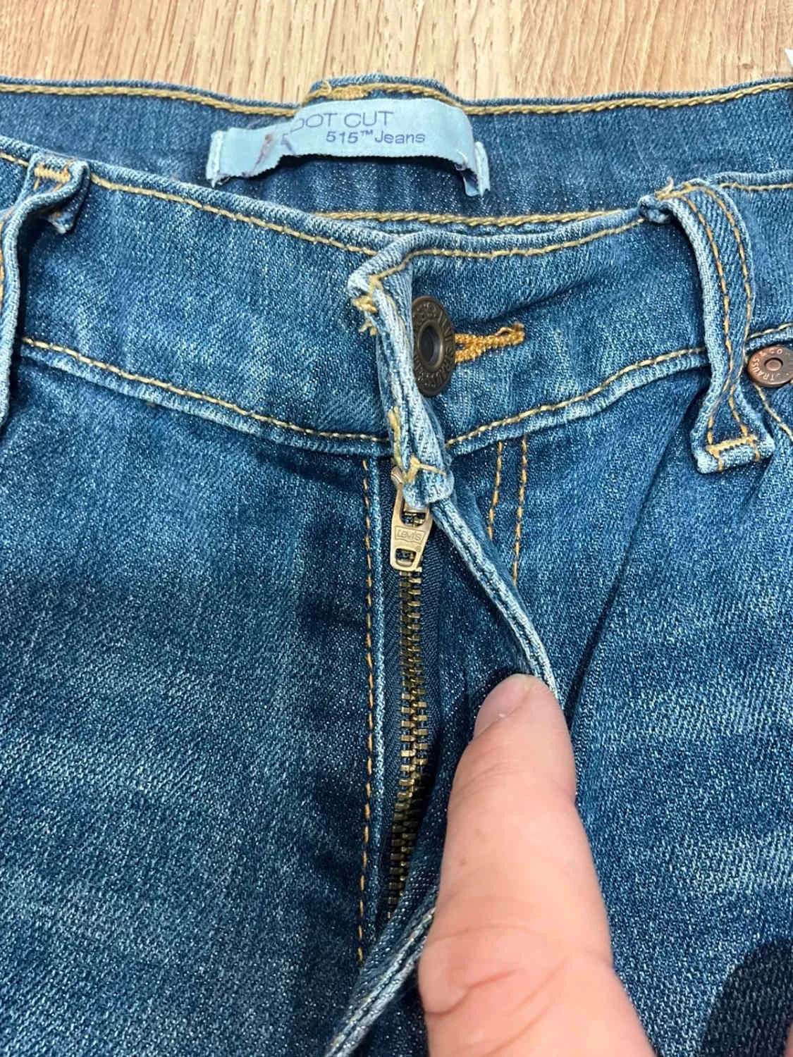 Jean Levi's 515 Boot Cut Taille 10M Vintage Coton Bleu Lvf 027 – photo 7